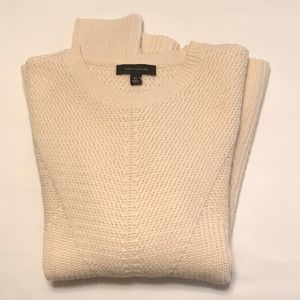 NWT Ann Taylor Cream Cable Stitch Sweater with Flared Bottom
